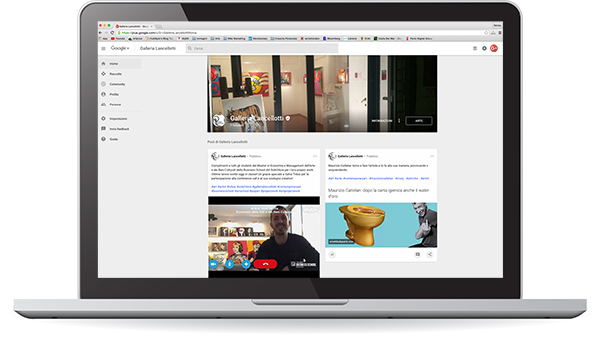 Pagina Google Plus Galleria Lancellotti